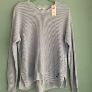 Hollister Baby Blue Knitted Crew Neck - Size Small